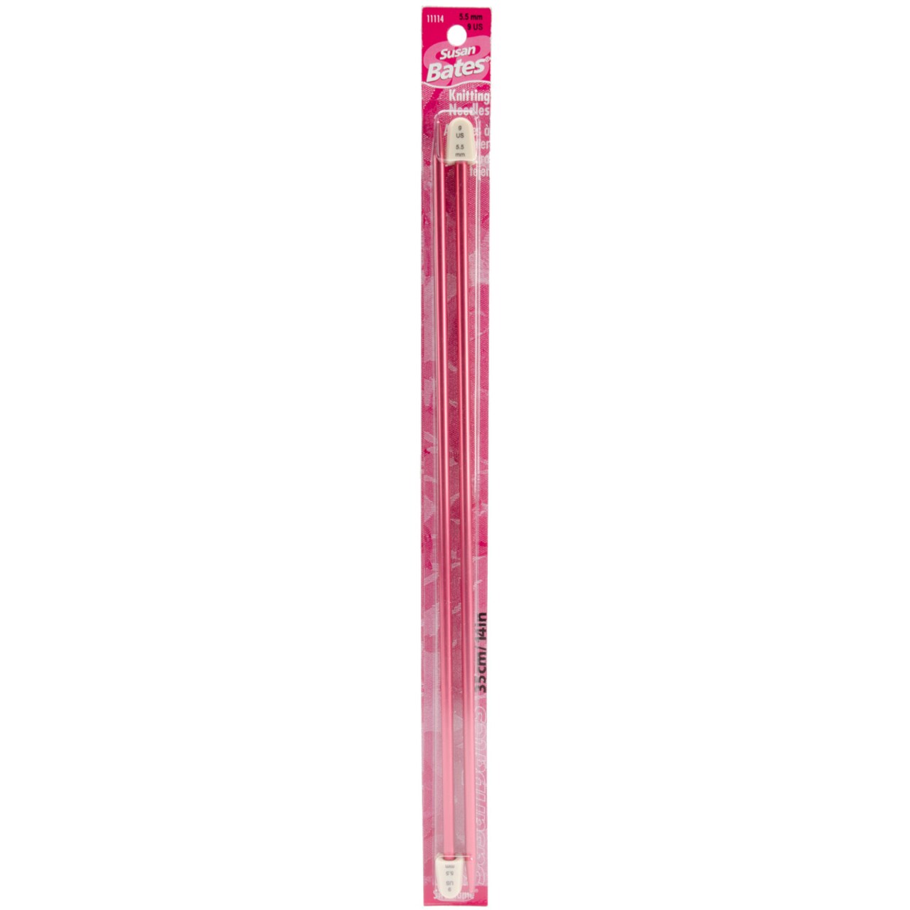 Susan Bates Silvalume Single Point Knitting Needles 14"-Size 9/5.5mm